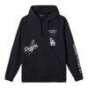Los Angeles Dodgers TravisMathew Foul Proof Tri-Blend Hoodie - Black - Side View