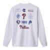 Philadelphia Phillies TravisMathew Walk Off Wonder Tri-Blend Long Sleeve T-Shirt - White - Detail View