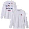 Philadelphia Phillies TravisMathew Walk Off Wonder Tri-Blend Long Sleeve T-Shirt - White - Front View