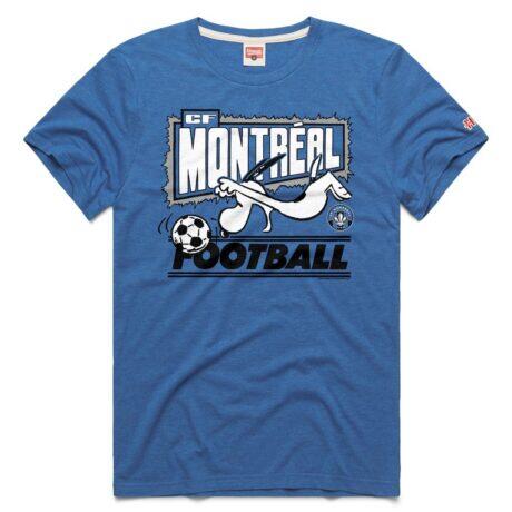 CF Montreal Homage Unisex MLS x Peanuts Snoopy Graphic Tri-Blend T-Shirt - Blue - Front View