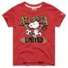 Atlanta United FC Homage Youth MLS x Peanuts Snoopy Graphic Tri-Blend T-Shirt - Red - Front View