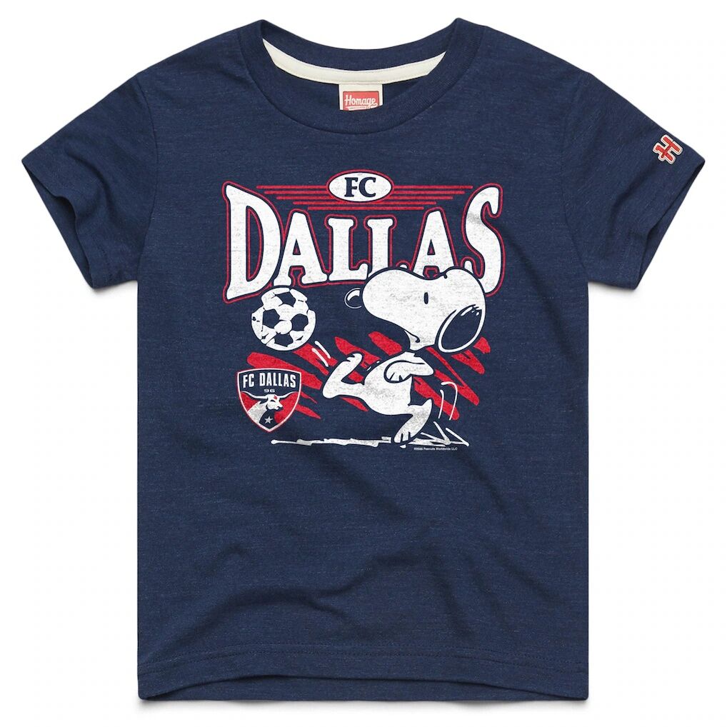 FC Dallas Homage Youth MLS x Peanuts Snoopy Graphic Tri-Blend T-Shirt