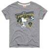 LA Galaxy Homage Youth MLS x Peanuts Snoopy Graphic Tri-Blend T-Shirt - Gray - Front View