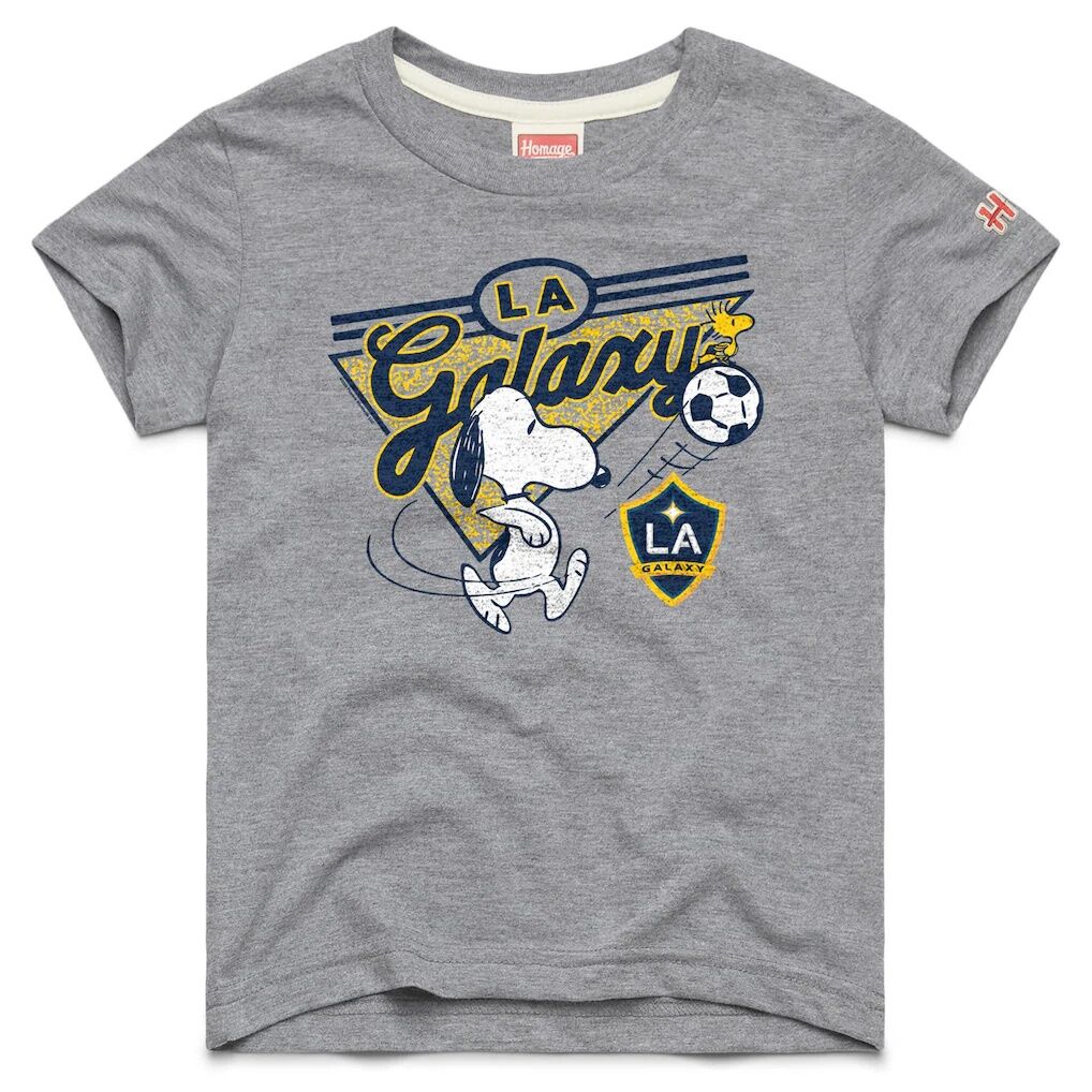 LA Galaxy Homage Youth MLS x Peanuts Snoopy Graphic Tri-Blend T-Shirt