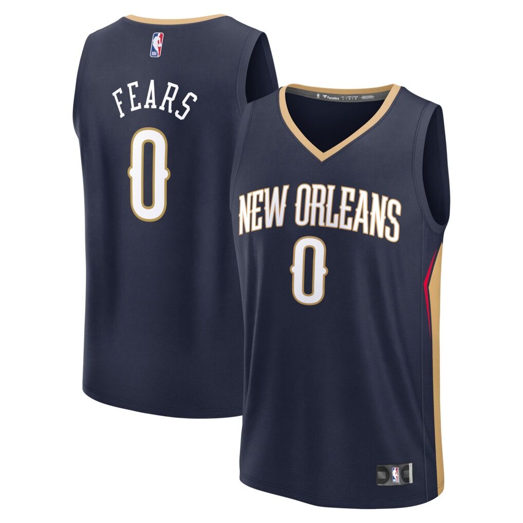 Jeremiah Fears New Orleans Pelicans Fashion7 Fast Break Replica Jersey - Navy - Icon Edition