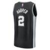 Dylan Harper San Antonio Spurs Fashion7 Fast Break Jersey - Black - - Detail View
