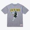 Lauren Jackson Seattle Storm Mitchell & Ness Unisex Player Boyfriend T-Shirt - Heather Gray - - Front View