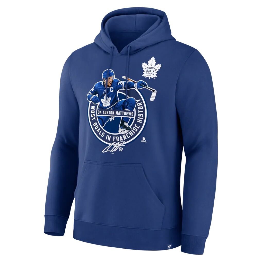 Auston Matthews Toronto Maple Leafs Most Goals in Franchise History Hoodie