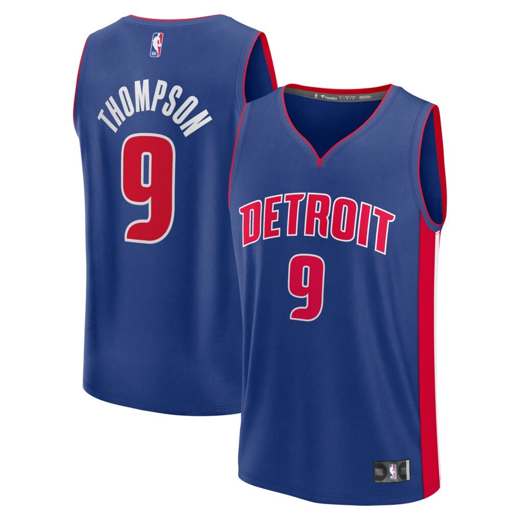 Ausar Thompson Detroit Pistons Fashion7 Fast Break Jersey - Blue - Icon Edition
