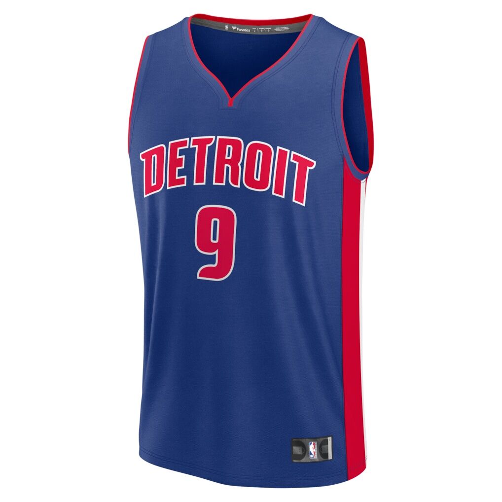 Ausar Thompson Detroit Pistons Fashion7 Fast Break Jersey - Blue - Icon Edition
