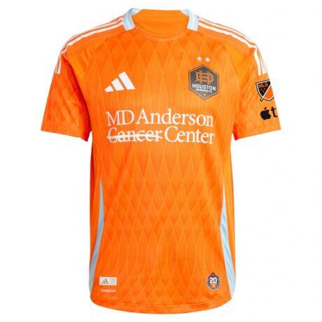 Houston Dynamo FC adidas 2025 Season 20 On-Field Authentic Jersey - Orange - Front View