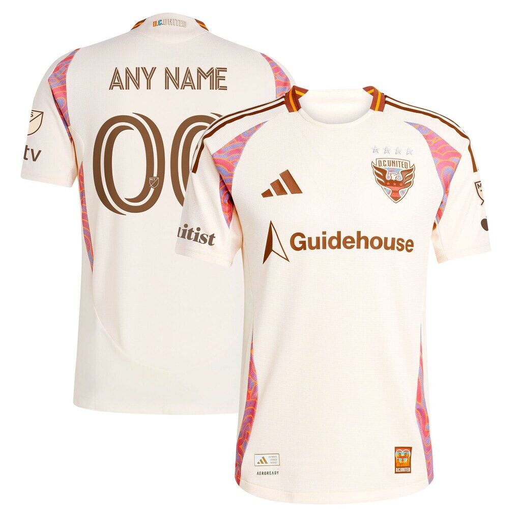D.C. United adidas 2025 The Soul Kit On-Field Authentic Custom Jersey - Natural