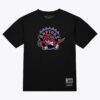 Toronto Raptors Mitchell & Ness Unisex Hardwood Classics Arch T-Shirt - Black - Side View