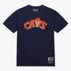 Cleveland Cavaliers Mitchell & Ness Unisex Hardwood Classics Arch T-Shirt - Navy - Back View