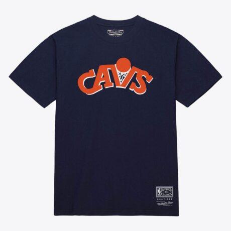 Cleveland Cavaliers Mitchell & Ness Unisex Hardwood Classics Arch T-Shirt - Navy - Front View