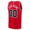 Chicago Bulls Fashion7 Youth Fast Break Custom Jersey - Red - Detail View