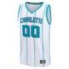 Charlotte Hornets Fashion7 Fast Break Custom Jersey - White - Side View