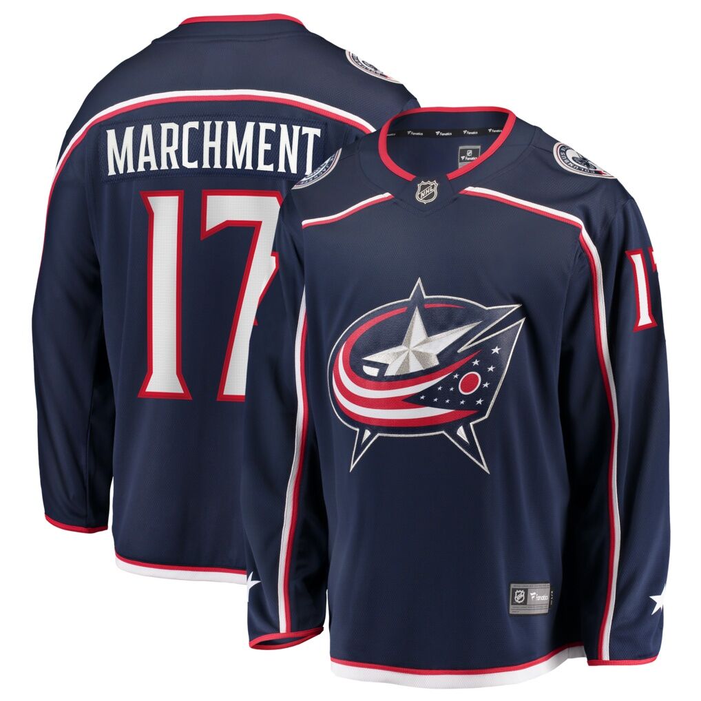 Mason Marchment Columbus Blue Jackets Fashion7 Home Premier Breakaway Player Jersey