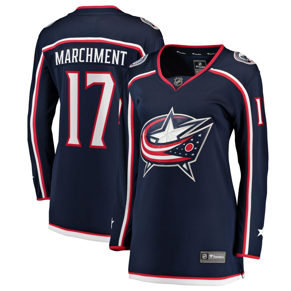 Mason Marchment Columbus Blue Jackets Fashion7 Women's Home Breakaway Player Jersey