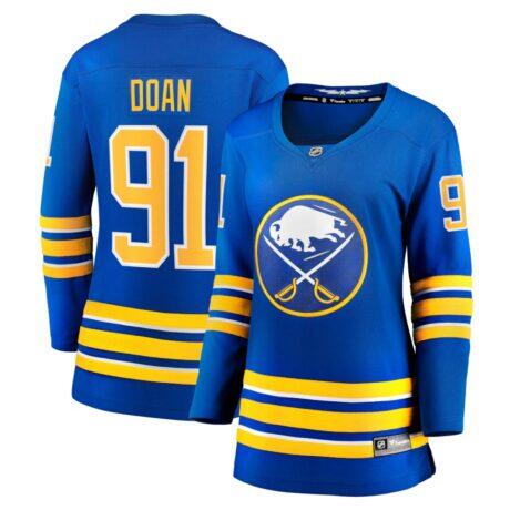 Josh Doan Buffalo Sabres Fanatics Women's Home Breakaway Player Jersey - - Front View