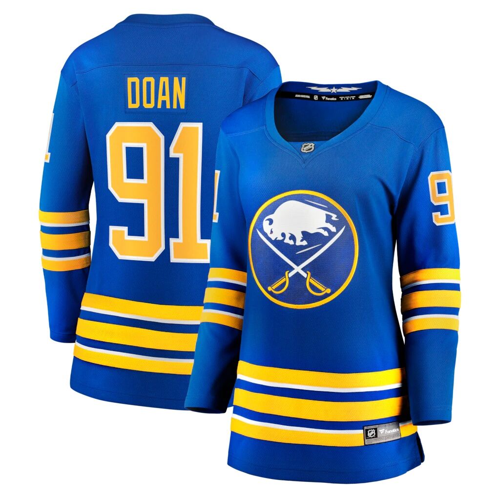 Josh Doan Buffalo Sabres Fanatics Women’s Home Breakaway Player Jersey – Royal