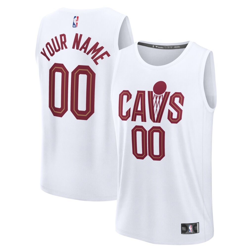 Cleveland Cavaliers Fashion7 Youth Fastbreak Custom Jersey - Association Edition