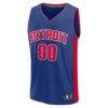 Detroit Pistons Fashion7 Youth Fast Break Custom Jersey - Blue - Side View