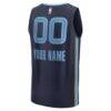 Memphis Grizzlies Fashion7 Youth Fast Break Custom Jersey - Navy - Detail View