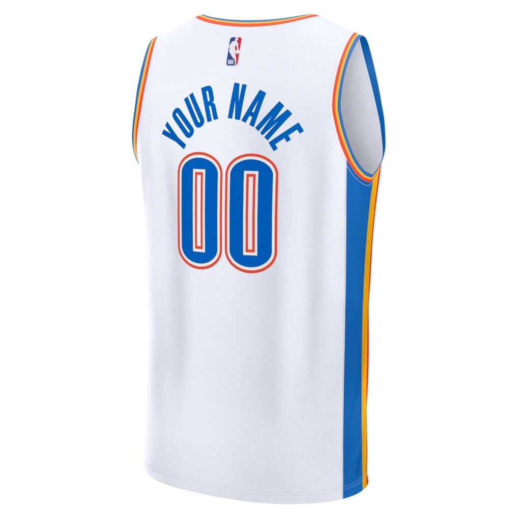 Oklahoma City Thunder Fashion7 Youth Fast Break Custom Jersey - Association Edition