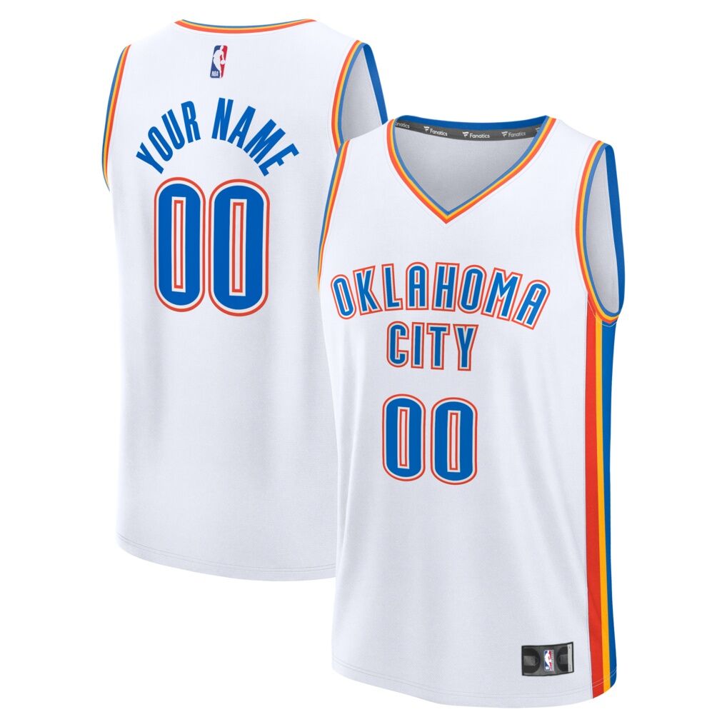 Oklahoma City Thunder Fashion7 Youth Fast Break Custom Jersey - Association Edition
