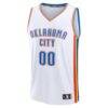 Oklahoma City Thunder Fashion7 Youth Fast Break Custom Jersey - White - Side View