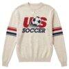USMNT Uscape Apparel Unisex Retro Knit Sweatshirt - Cream - Front View