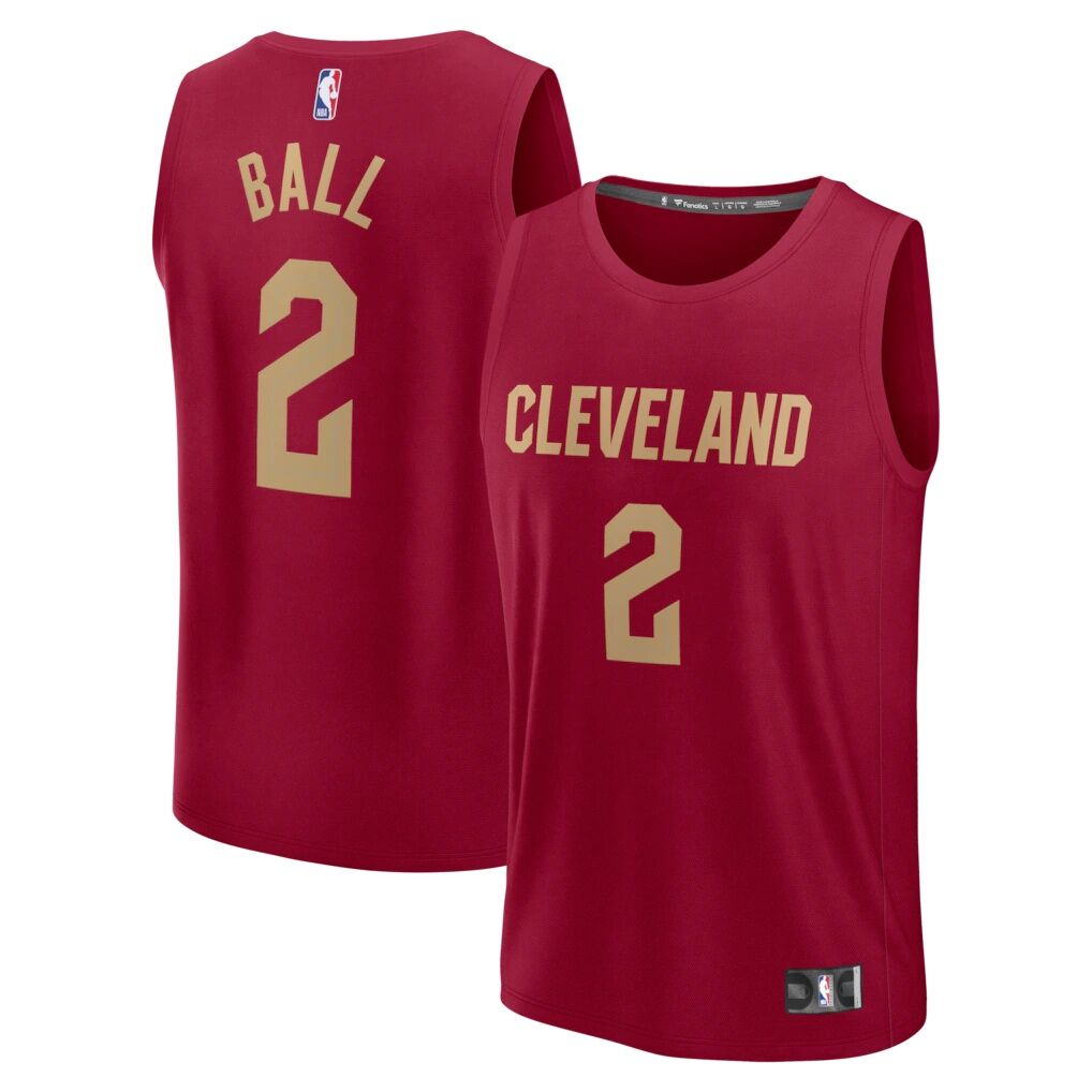 Lonzo Ball Cleveland Cavaliers Fanatics Fast Break Replica Jersey – Wine – Icon Edition
