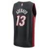Bam Adebayo Miami Heat Fashion7 Fast Break Replica Jersey - Black - - Detail View