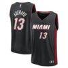 Bam Adebayo Miami Heat Fashion7 Fast Break Replica Jersey - Black - - Front View