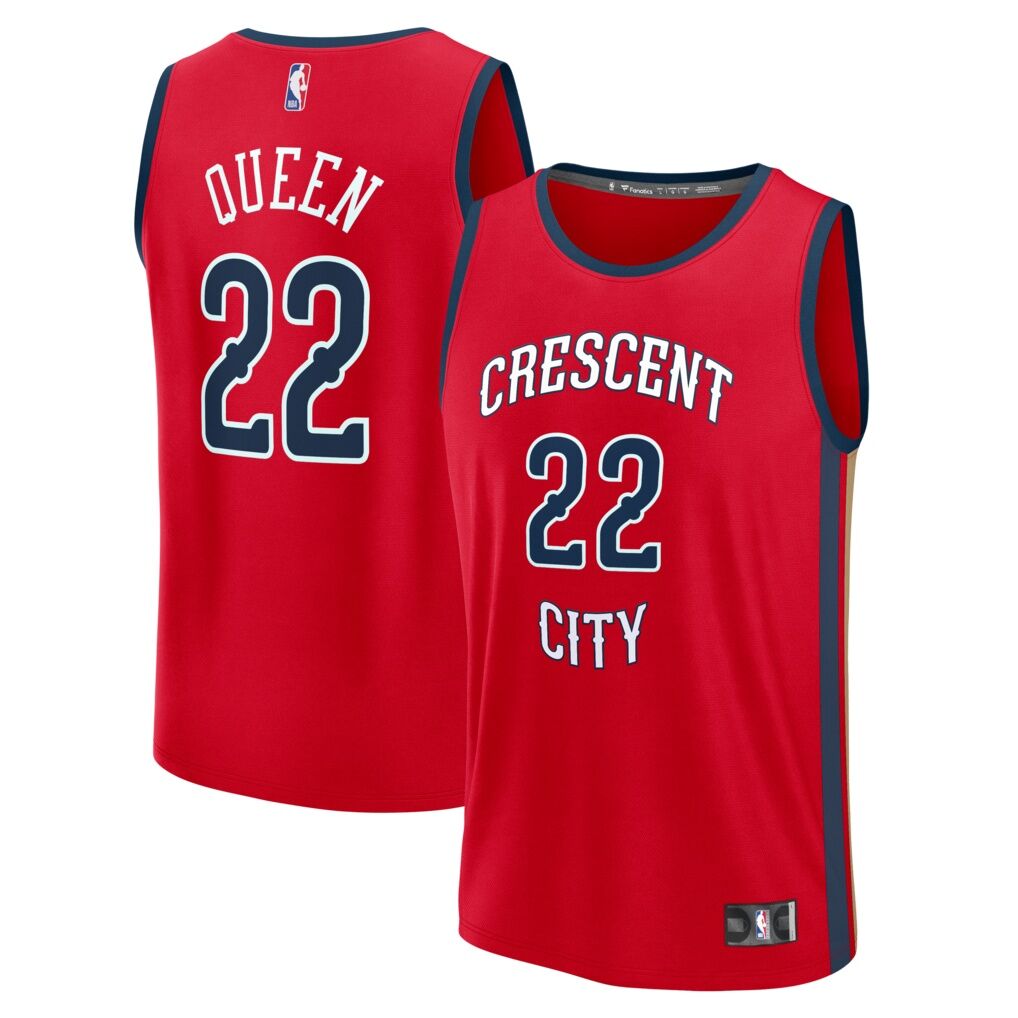Derik Queen New Orleans Pelicans Fashion7 Fast Break Replica Player Jersey - Statement Edition