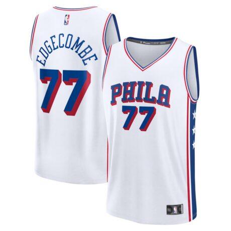 VJ Edgecombe Philadelphia 76ers Fashion7 Fast Break Replica Jersey - White - - Front View