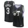 Keyonte George Utah Jazz Fashion7 Fast Break Replica Jersey - Black - Front View