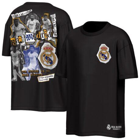 Real Madrid Outerstuff Oversized Ransom T-Shirt - Black - Front View