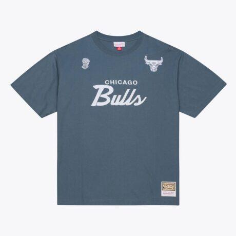 Chicago Bulls Mitchell & Ness Thunderstorm T-Shirt - Blue - Front View