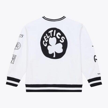 Boston Celtics Mitchell & Ness Arctic Fleece Sweatshirt - White - Front View