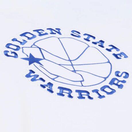 Golden State Warriors Mitchell & Ness Arctic Fleece Sweatshirt - White - Front View