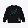 Boston Celtics Mitchell & Ness Women's Hardwood Classics Script Lightweight Sweatshirt - Black - Front View