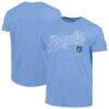 Kansas City Royals Champion Cooperstown Wordmark Lockup Tri-Blend T-Shirt - - Front View