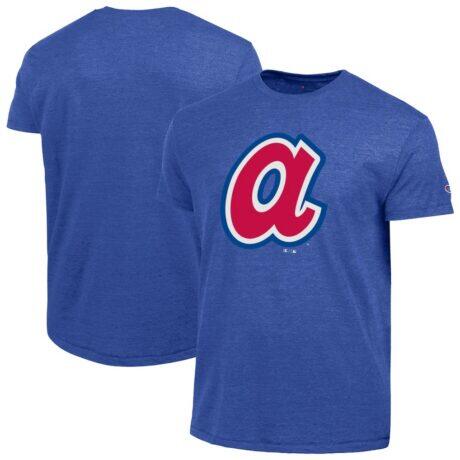 Atlanta Braves Champion Cooperstown Logo Tri-Blend T-Shirt - - Front View
