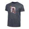 Detroit Tigers Champion Cooperstown Logo Tri-Blend T-Shirt - Navy - Side View