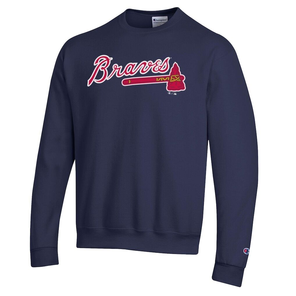 Atlanta Braves Champion Powerblend Wordmark Sweatshirt