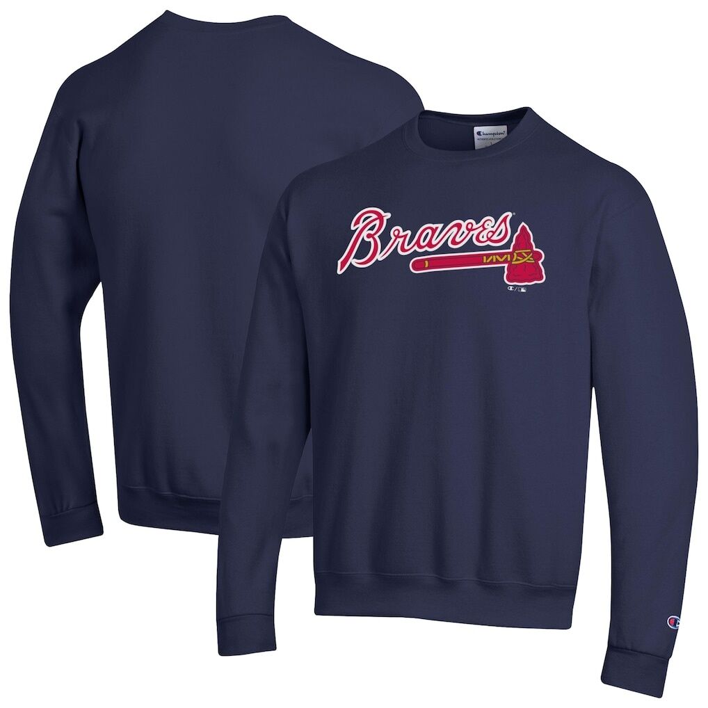 Atlanta Braves Champion Powerblend Wordmark Sweatshirt