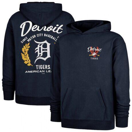 Detroit Tigers '47 Souvenir Laurels Foundation Hoodie - Navy - Front View