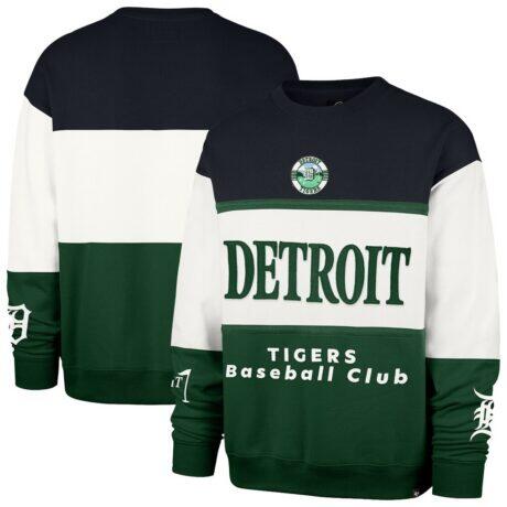 Detroit Tigers '47 Tee Up Maximalist Fleece Sweatshirt - Green - Front View